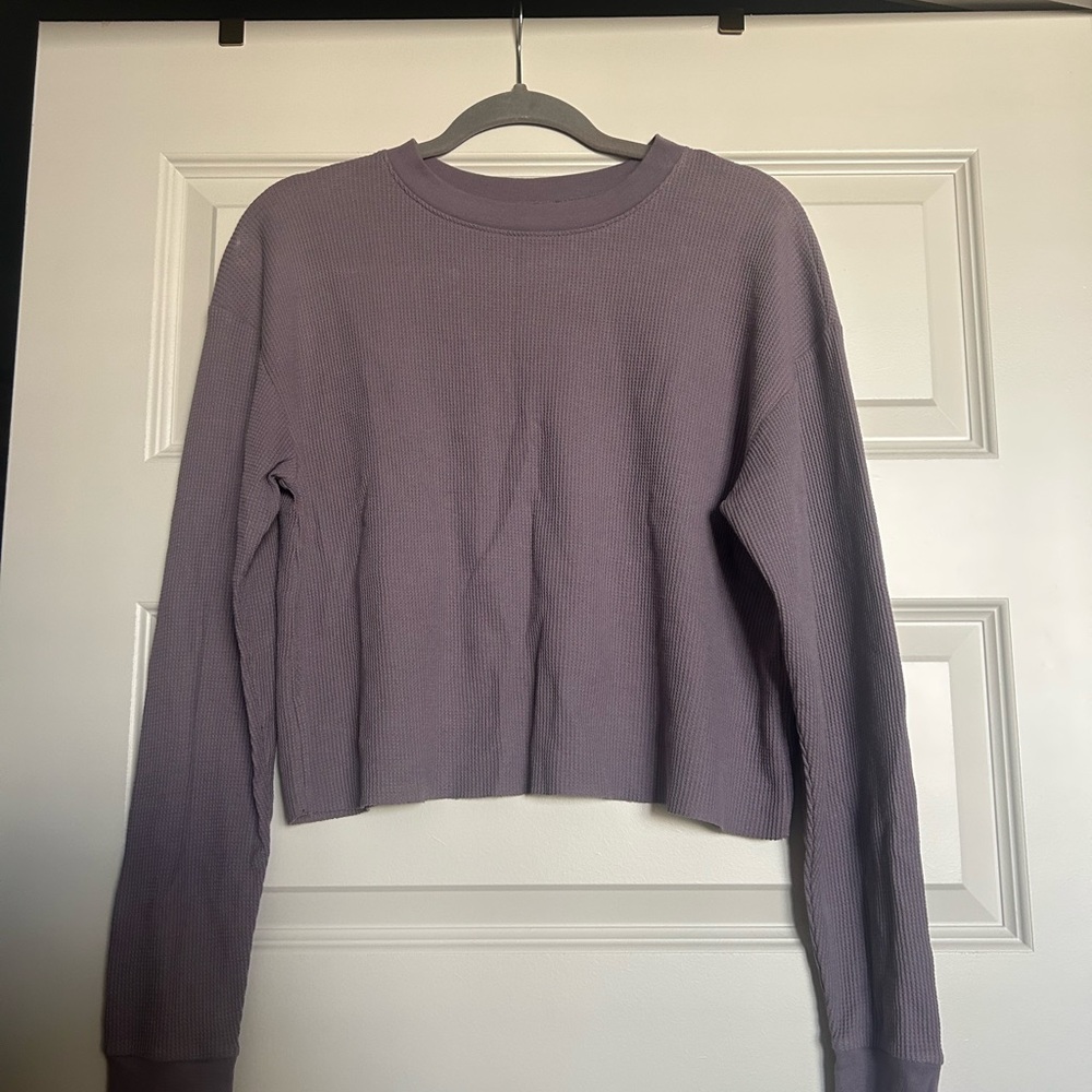 Wild Fable Purple Boxy Cropped Sweatshirt